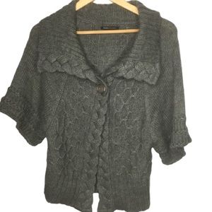 - BCBG one button gray cardigan short sleeve…